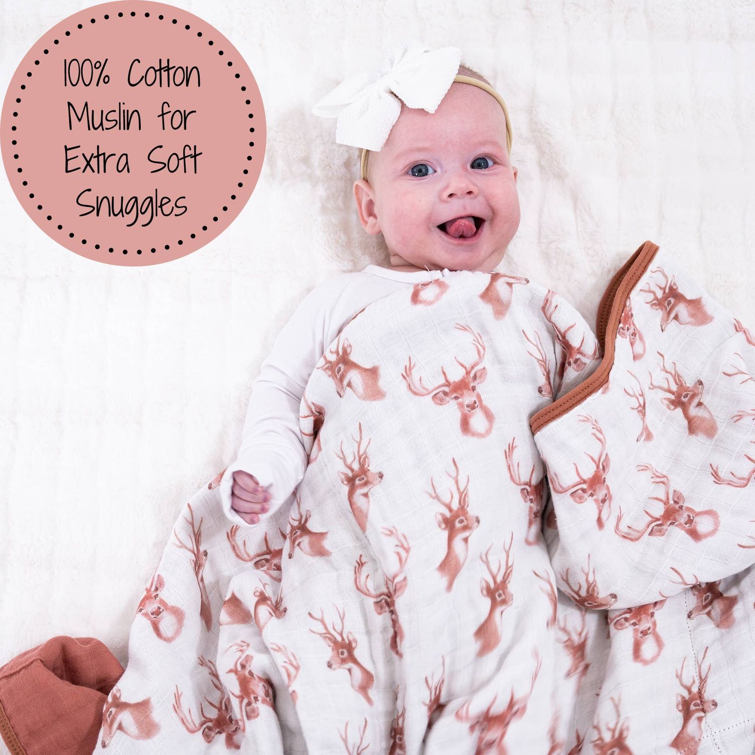 Muslin Quilt Baby &amp; Kids Blanket Oh Deer