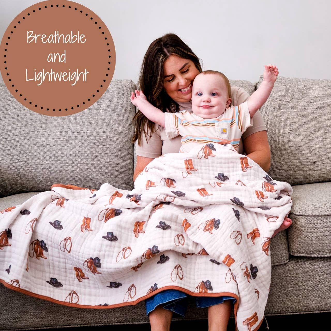 Muslin Quilt Baby &amp; Kids Blanket Better in Boots