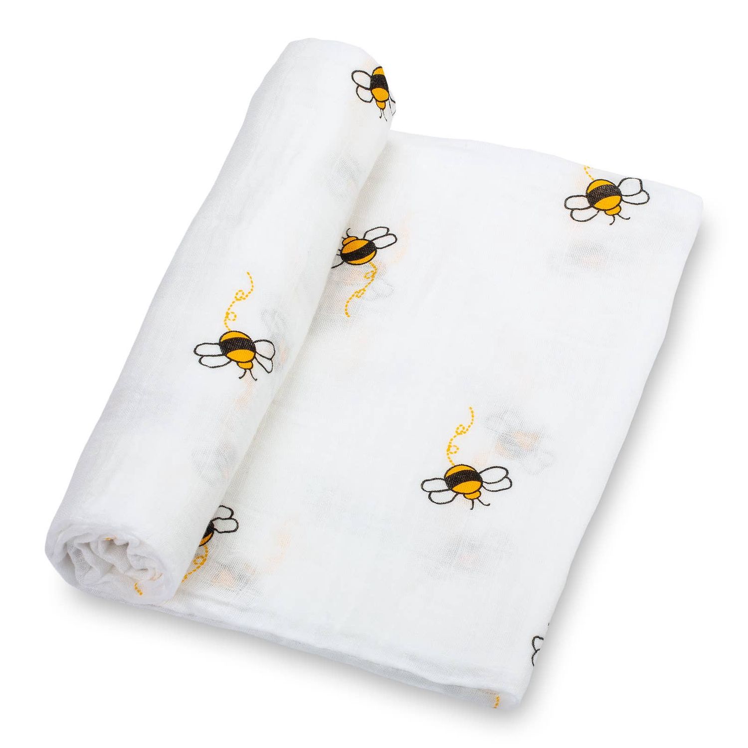 Baby Muslin Swaddle Blanket 47x47 Bee-utiful