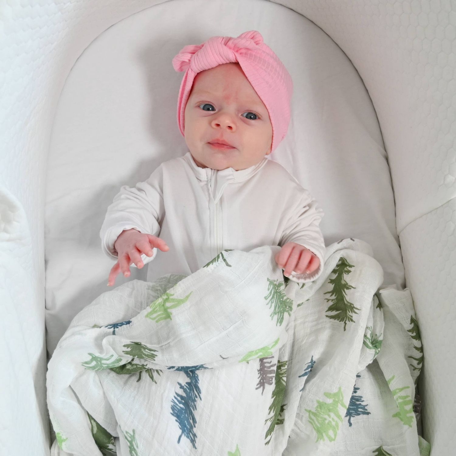 Baby Muslin Swaddle Blanket 47x47 Pine Tree