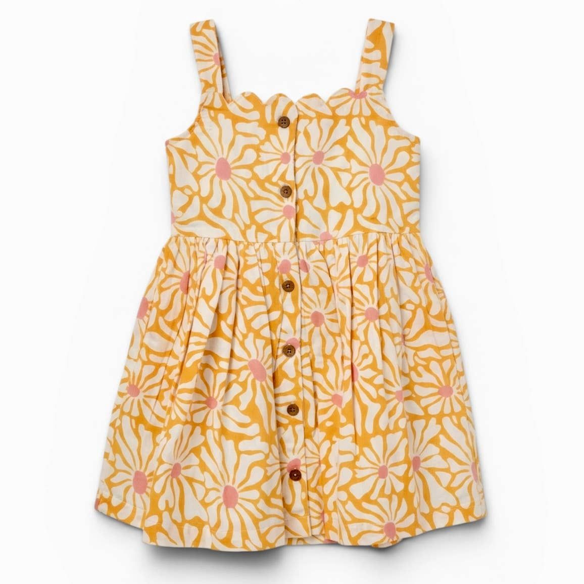 Girls Block Print Cotton Summer Dress | Sustainable Artisan