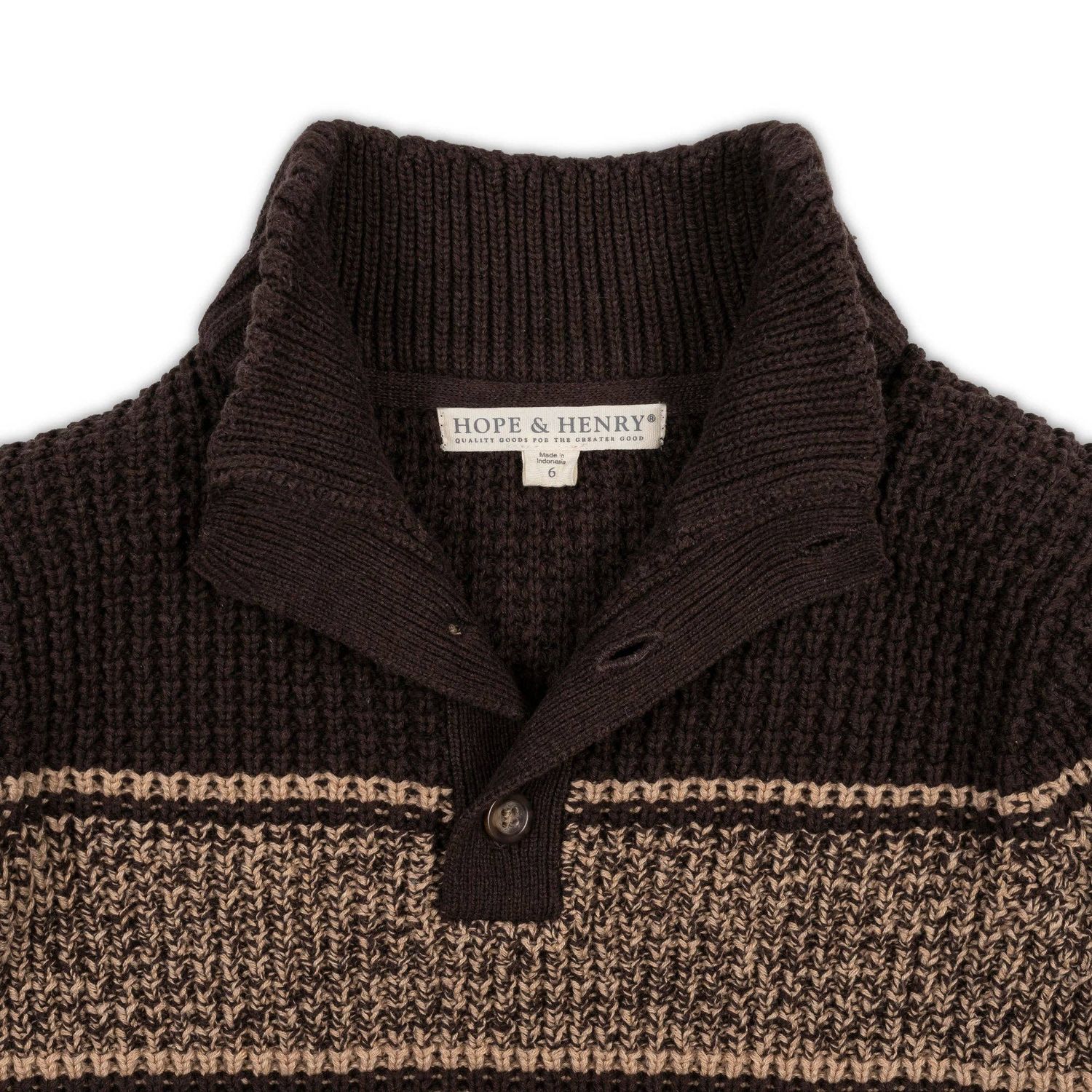 Organic Mock Neck Waffle Sweater Boy