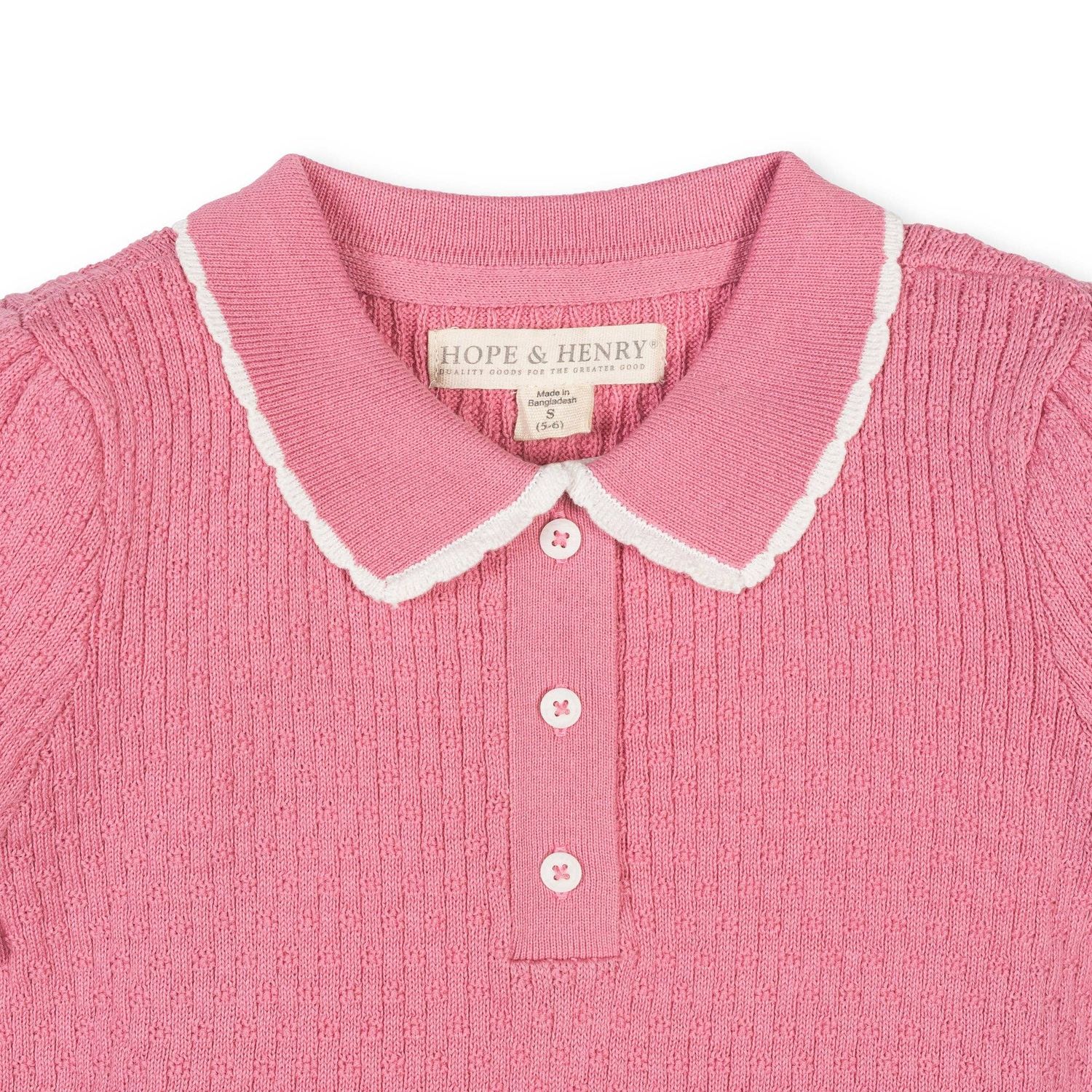 Organic Peter Pan Collar Sweater Polo