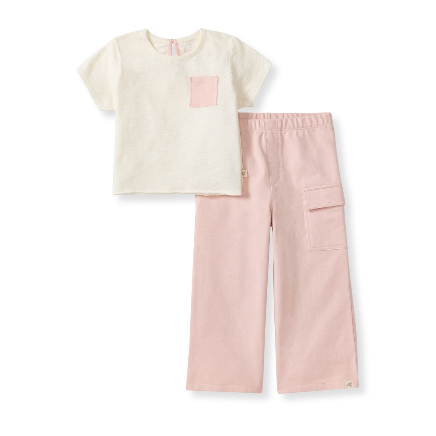 Girl Slub Pocket Tee &amp; Pants Set