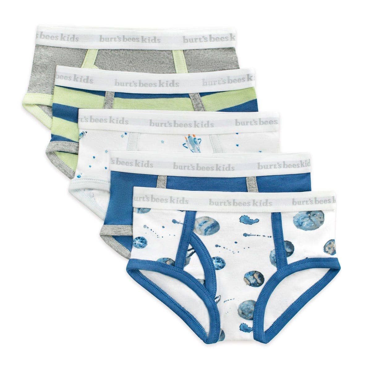 Boys Set of 5 Little Planets &amp; Space Shuttles Underwear