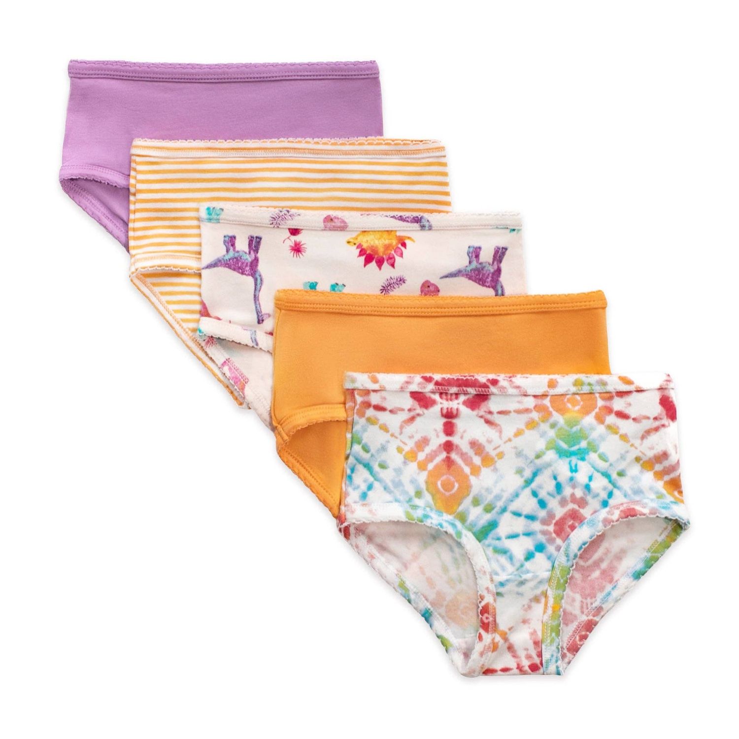 Girls Set of 5 Dino Friends &amp; Tie Dye Underwear