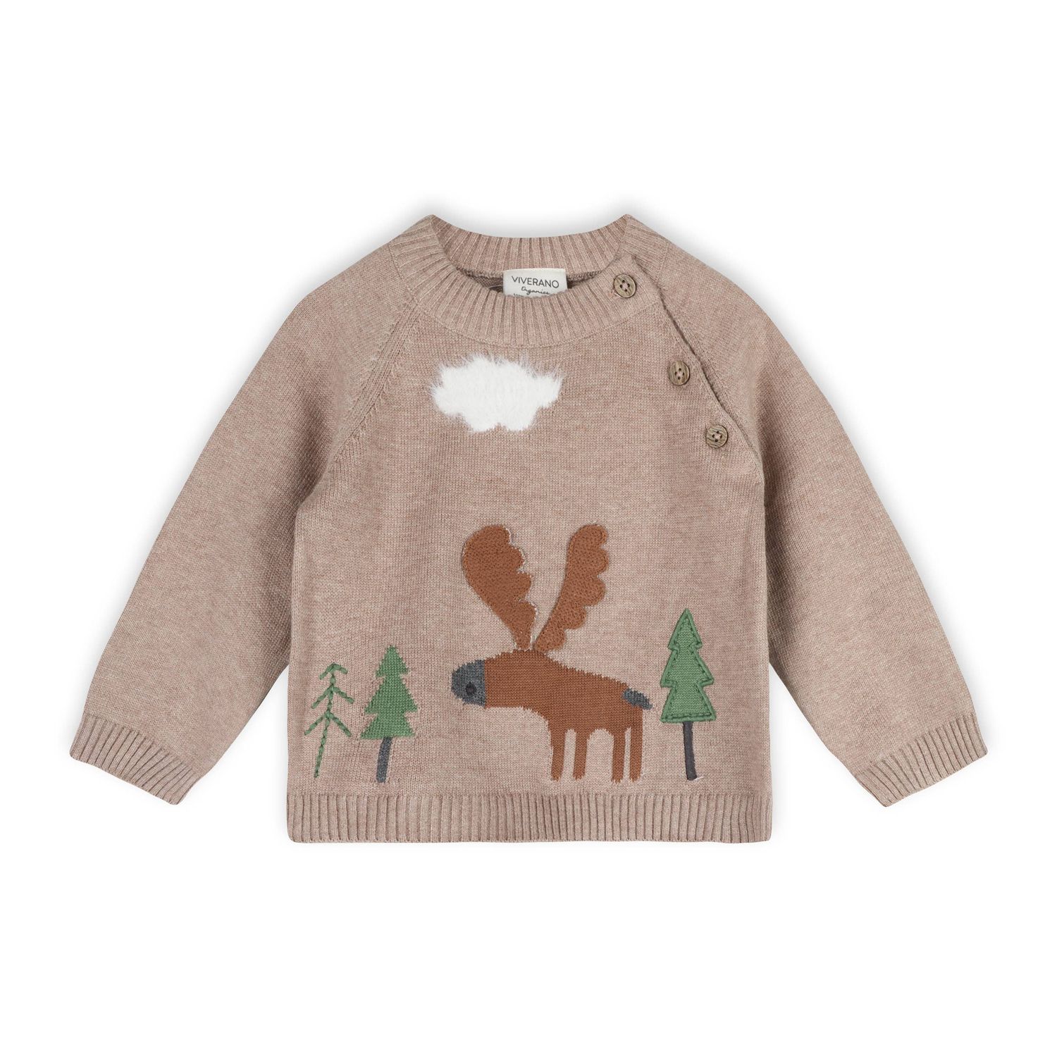 Moose Woods Knit Baby Pullover (Organic Cotton)