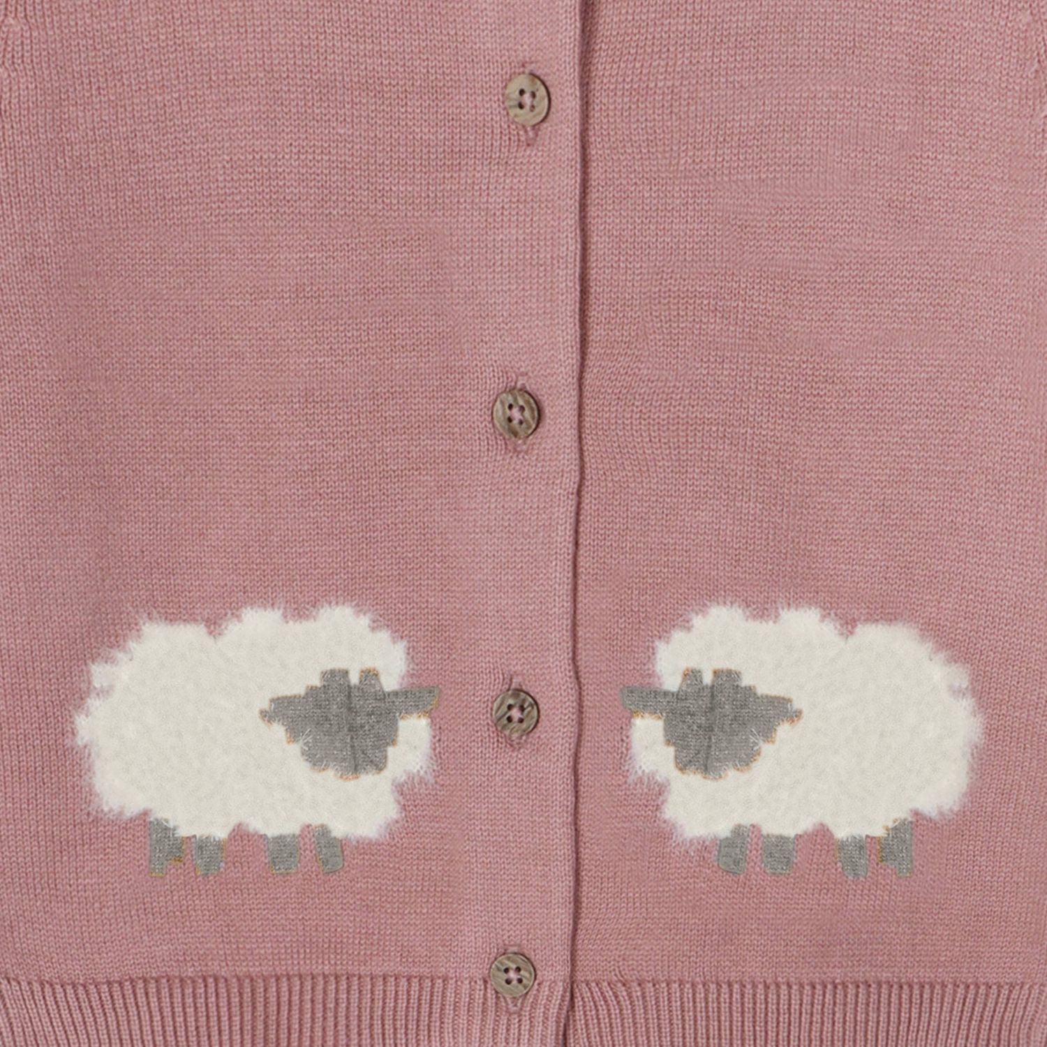 Lamb Jacquard Cardigan Sweater (Organic Cotton)