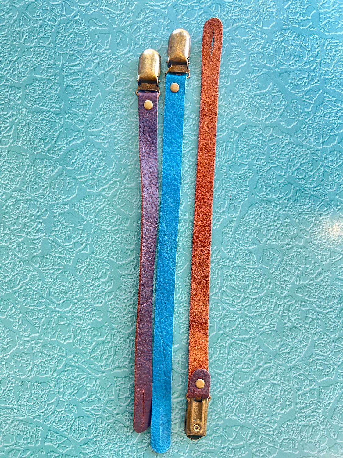 Leather Binky Clip (Hand Made)