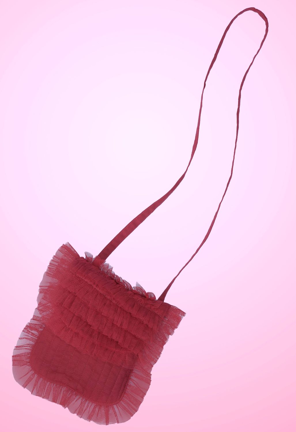 Red Tulle Quilted Ruffle Purse — Kids Accessory