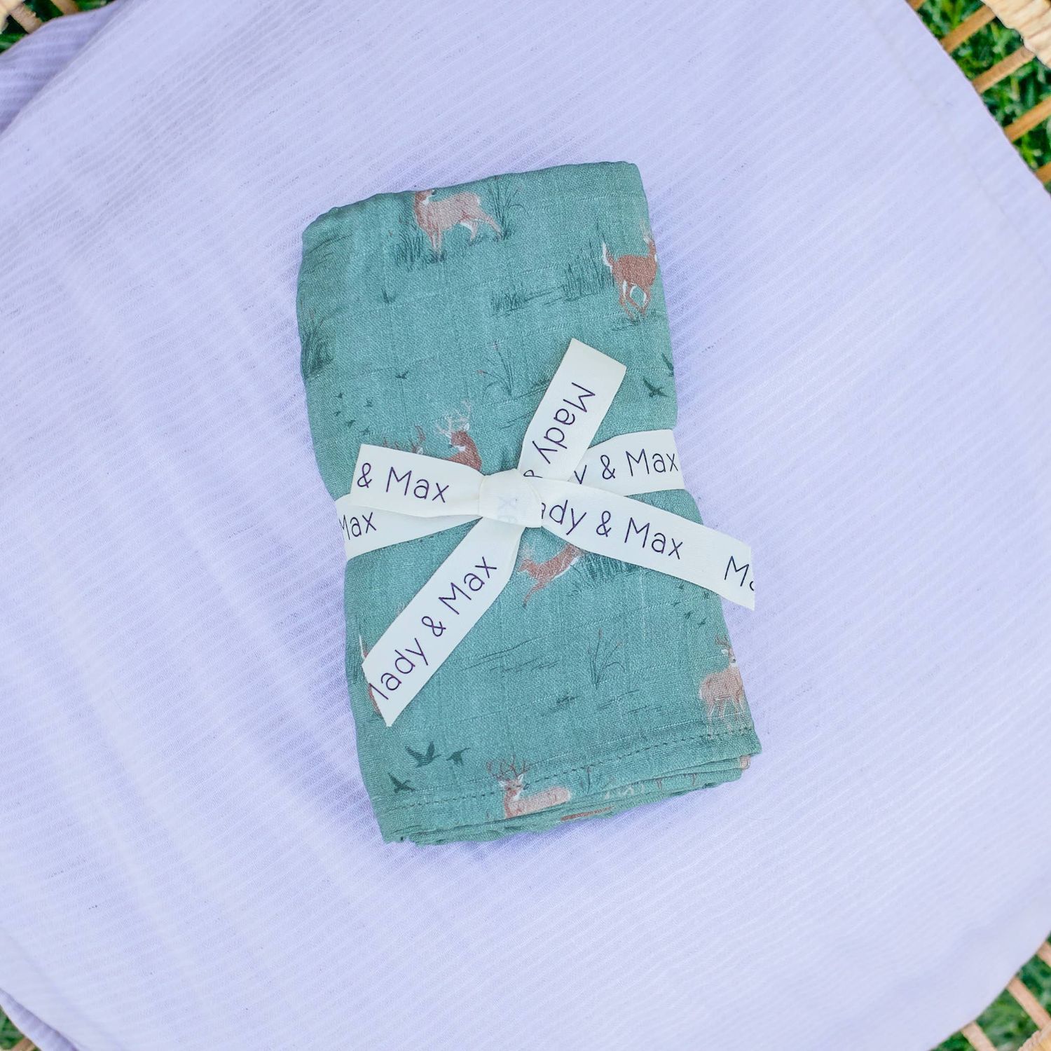 Woodland Buck Muslin Swaddle