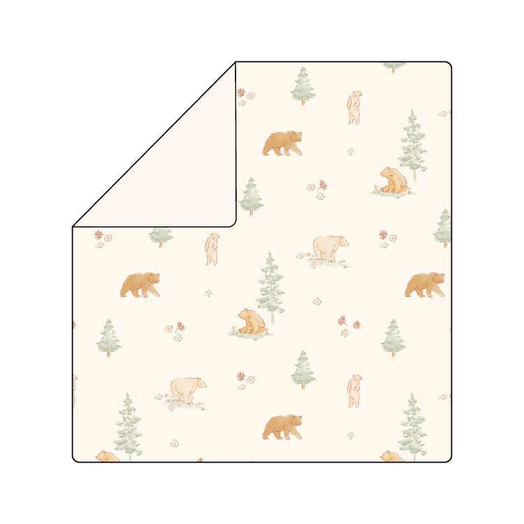 Spring Bear Muslin Swaddle