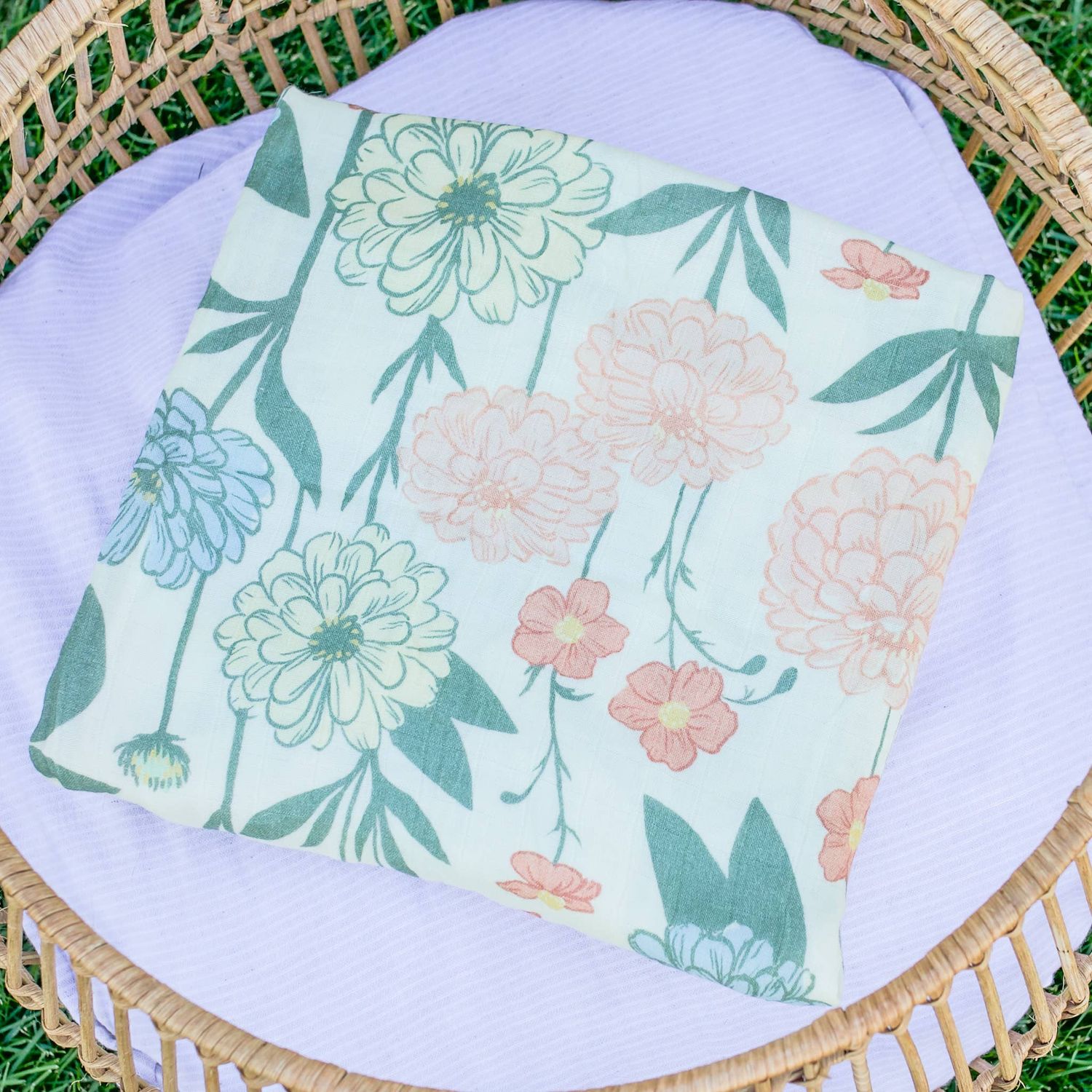 Summer Garden Muslin Swaddle