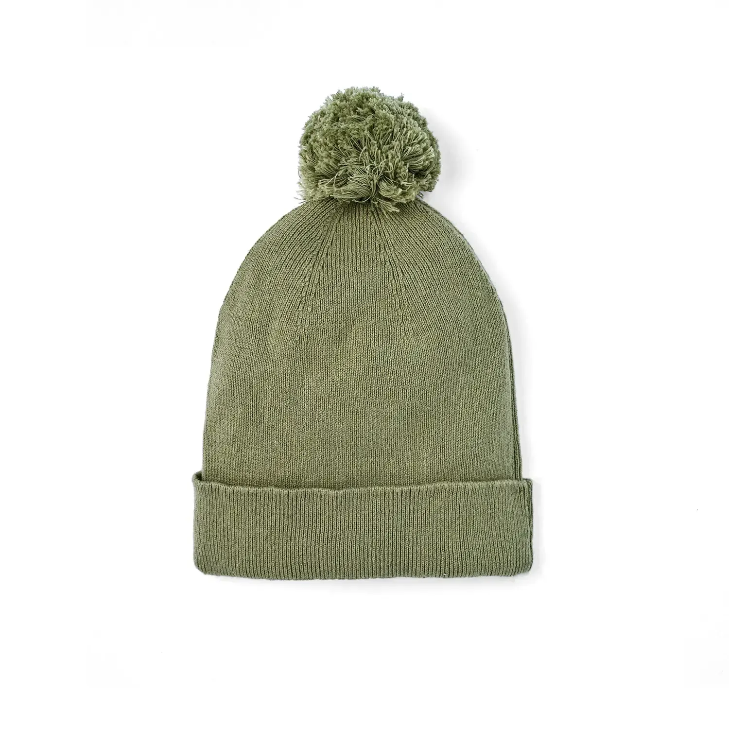 Knit Baby Pom Beanie, Color: Sage Green