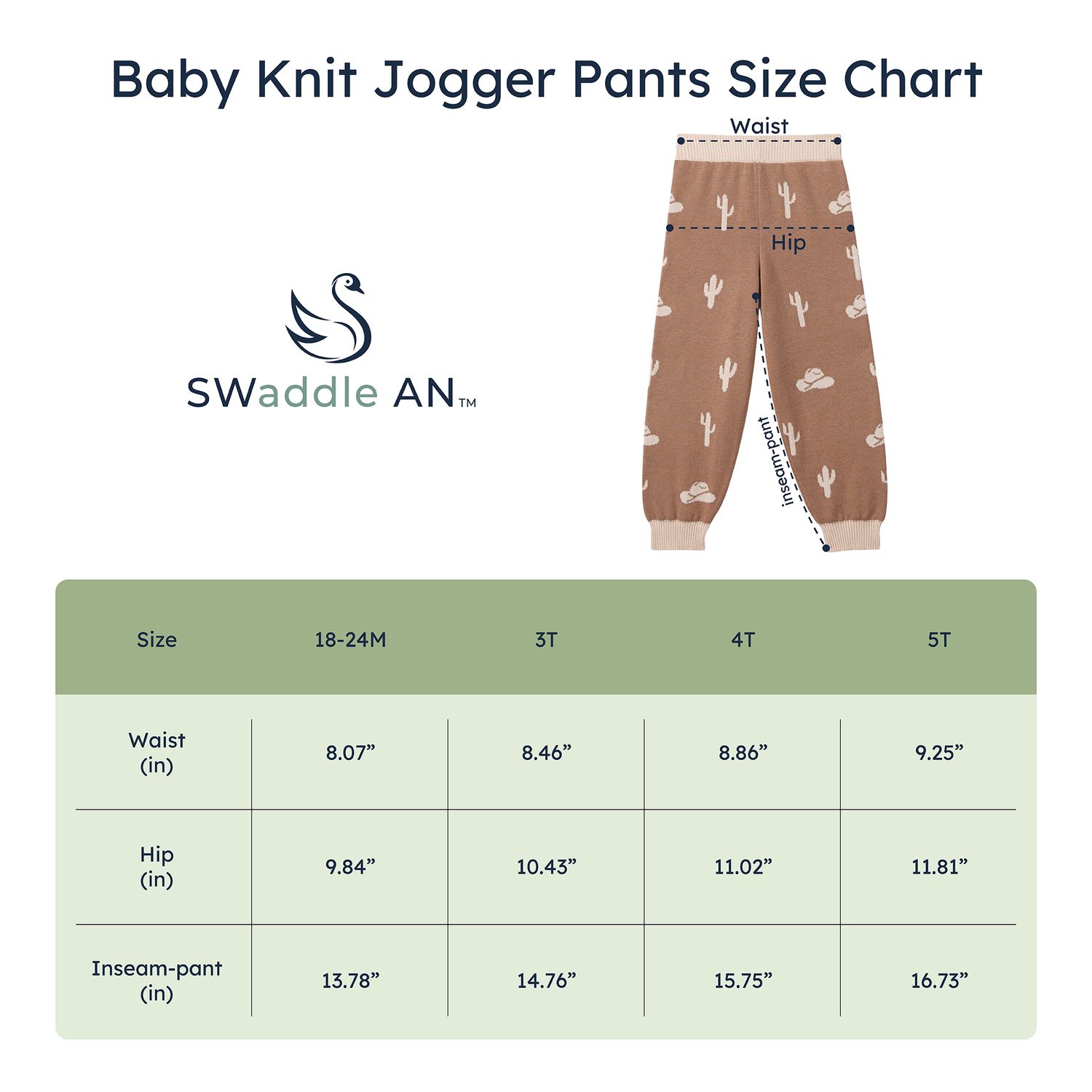 Cactus Baby Knit Jogger Pants
