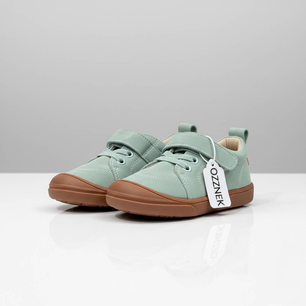Toddler Kids Barefoot Sneakers, Flexible Sole, Moss