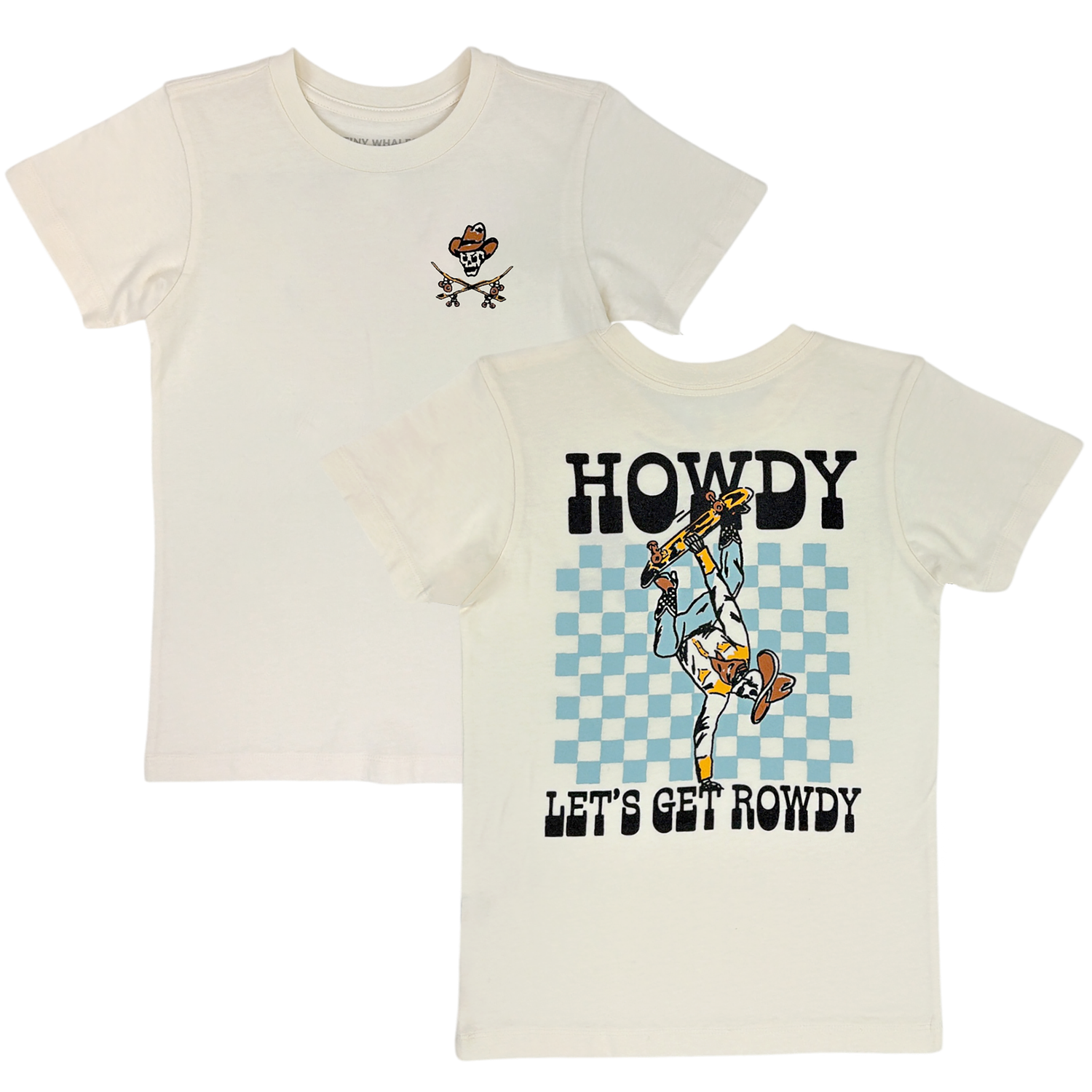 Howdy Let's Get Rowdy Tee - Retro Skate Western Kids Shirt