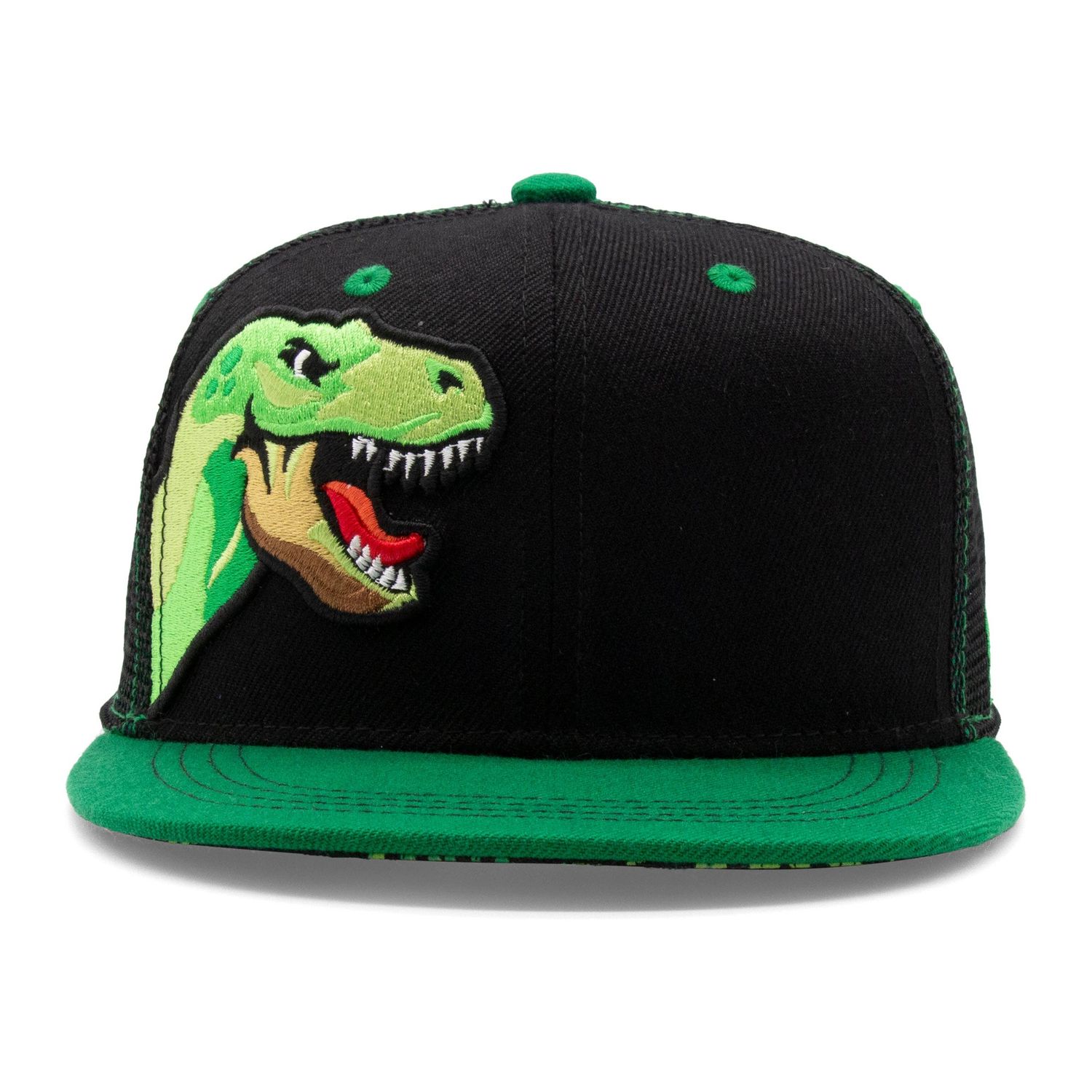 Kids Trex Flat Bill Hat, Color: Black, Size: One-Size