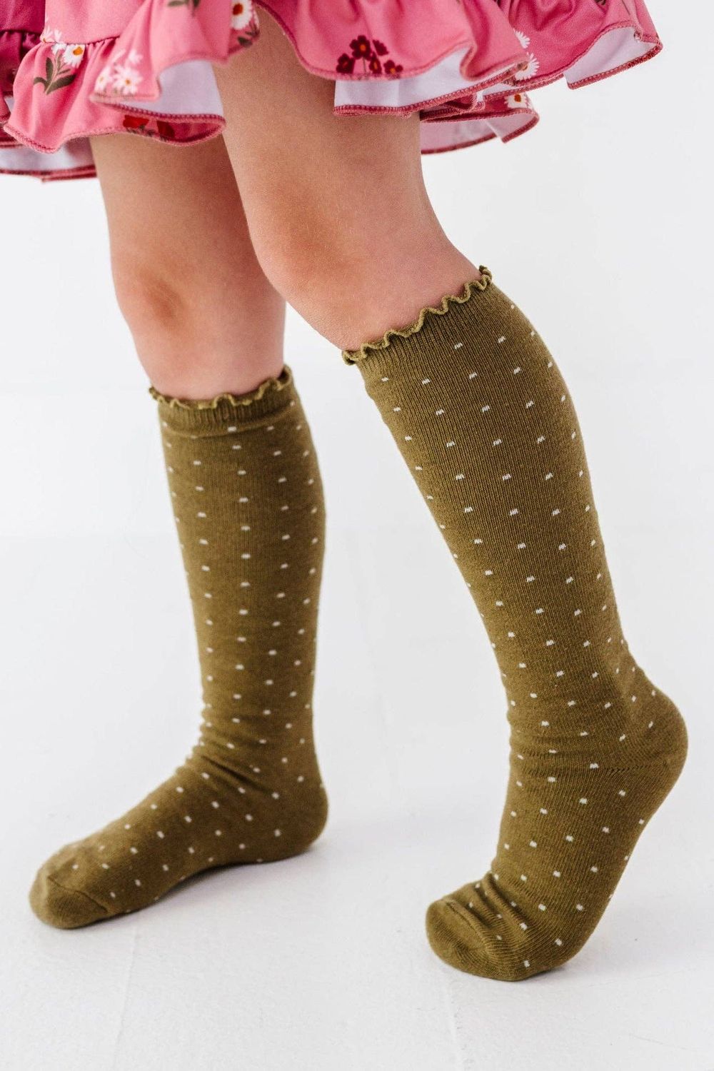 Dottie Knee Socks - Olive