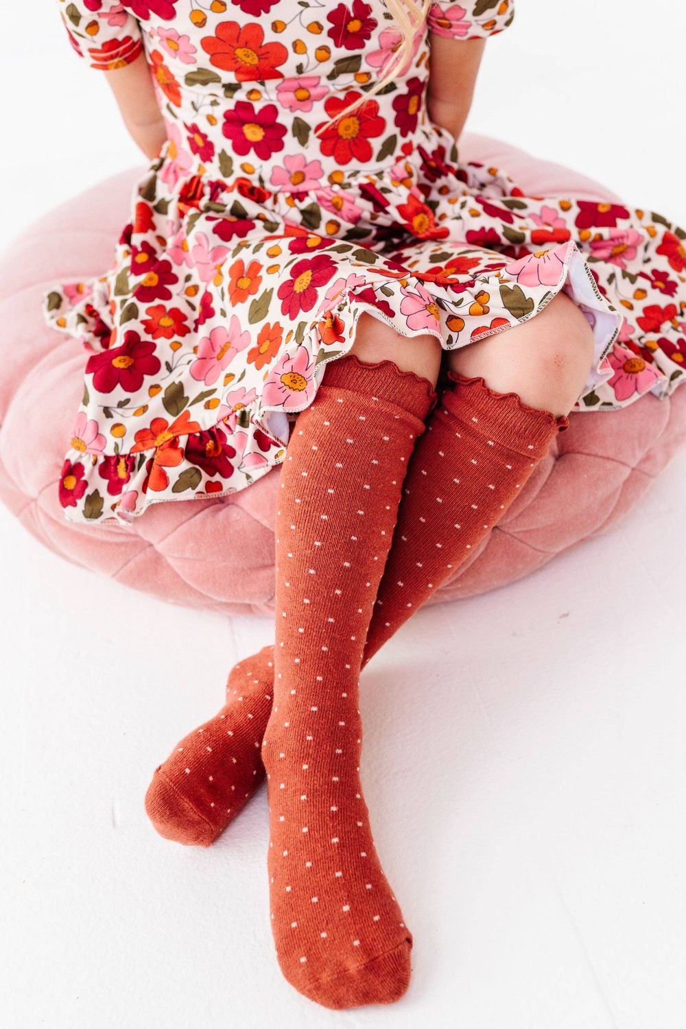 Dottie Knee Socks - Rust