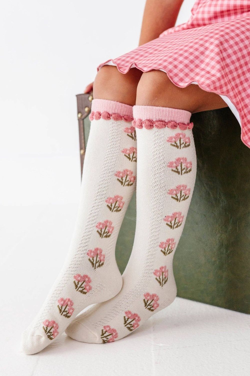 Posie Knee Socks - Old Rose