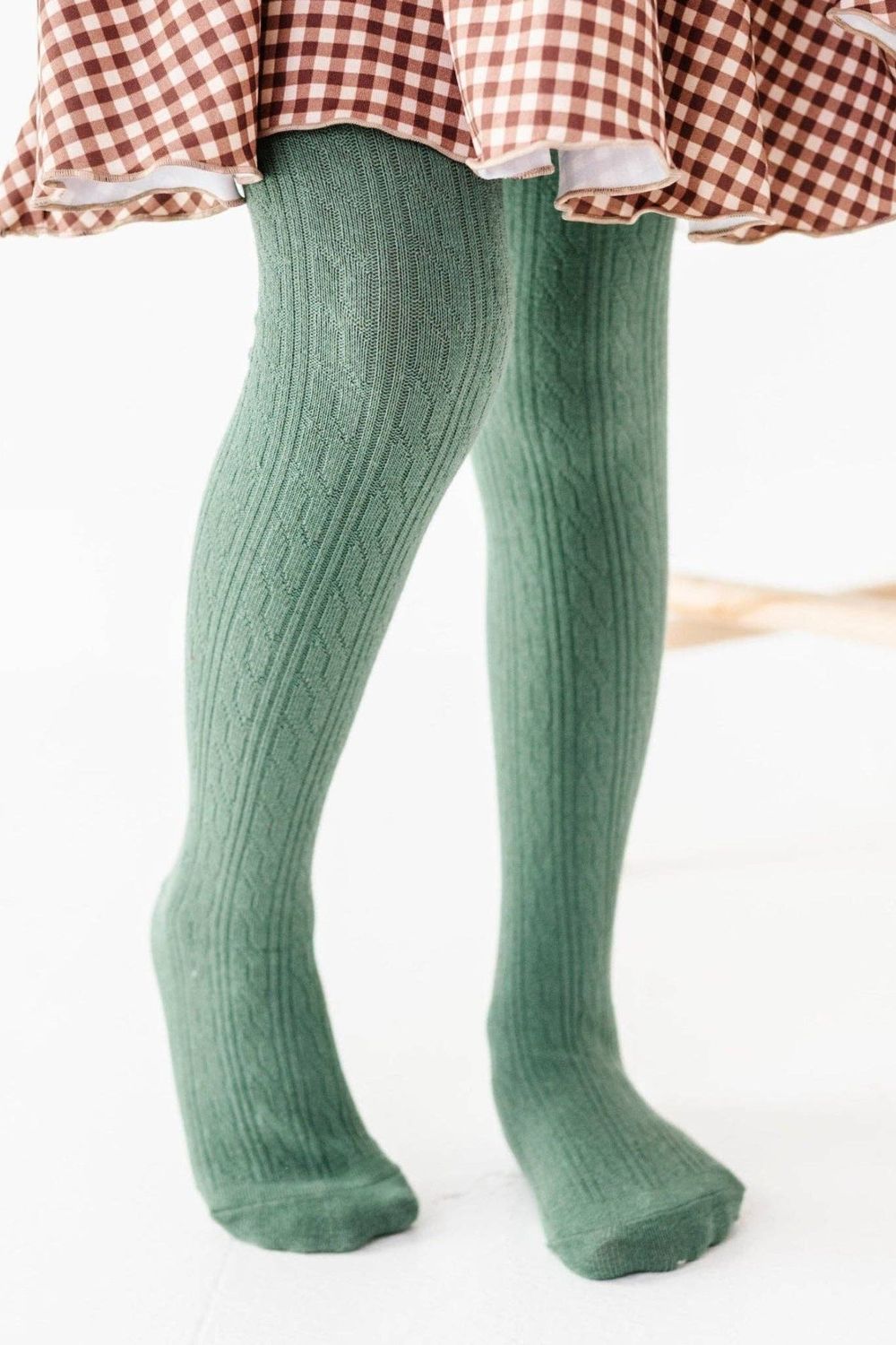 Spruce Cable Knit Tights