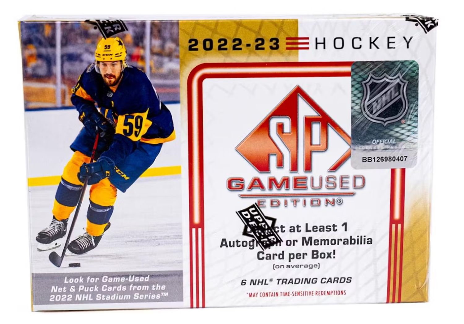 2022-23 Upper Deck SP Game Used Hockey Hobby Box
