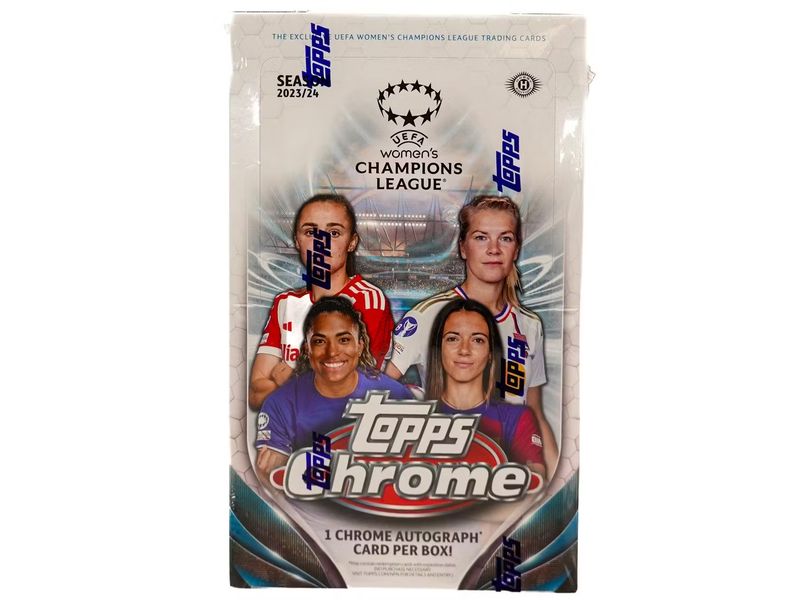 2023-24 Topps Chrome UEFA Women&#39;s Champions League Soccer Hobby Box