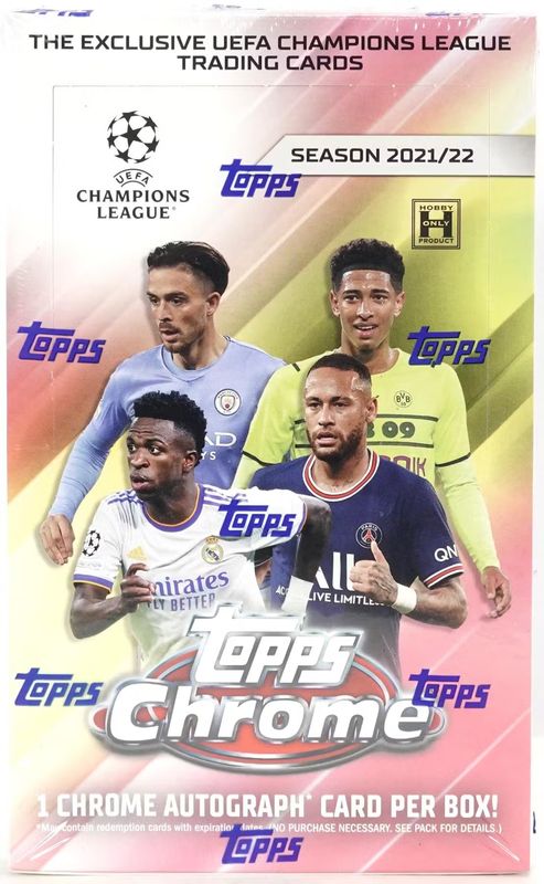 2021-22 Topps Chrome UEFA Champions League Soccer Hobby Box