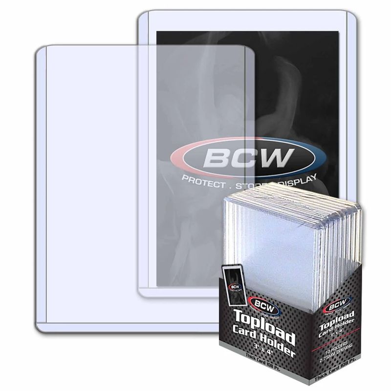 108PT. BCW 3x4 Toploaders 10ct.