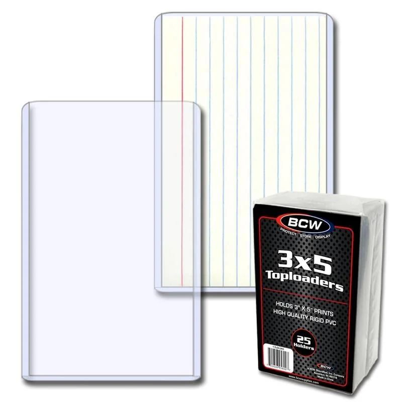 BCW 3x5 Toploaders 25ct.