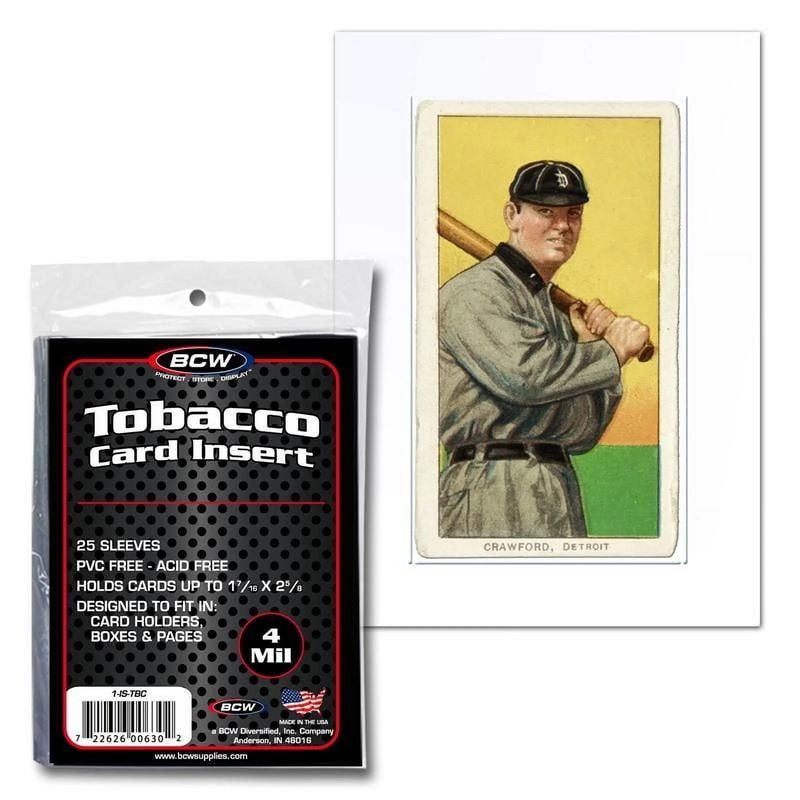 BCW Tobacco Card Inserts 25ct.