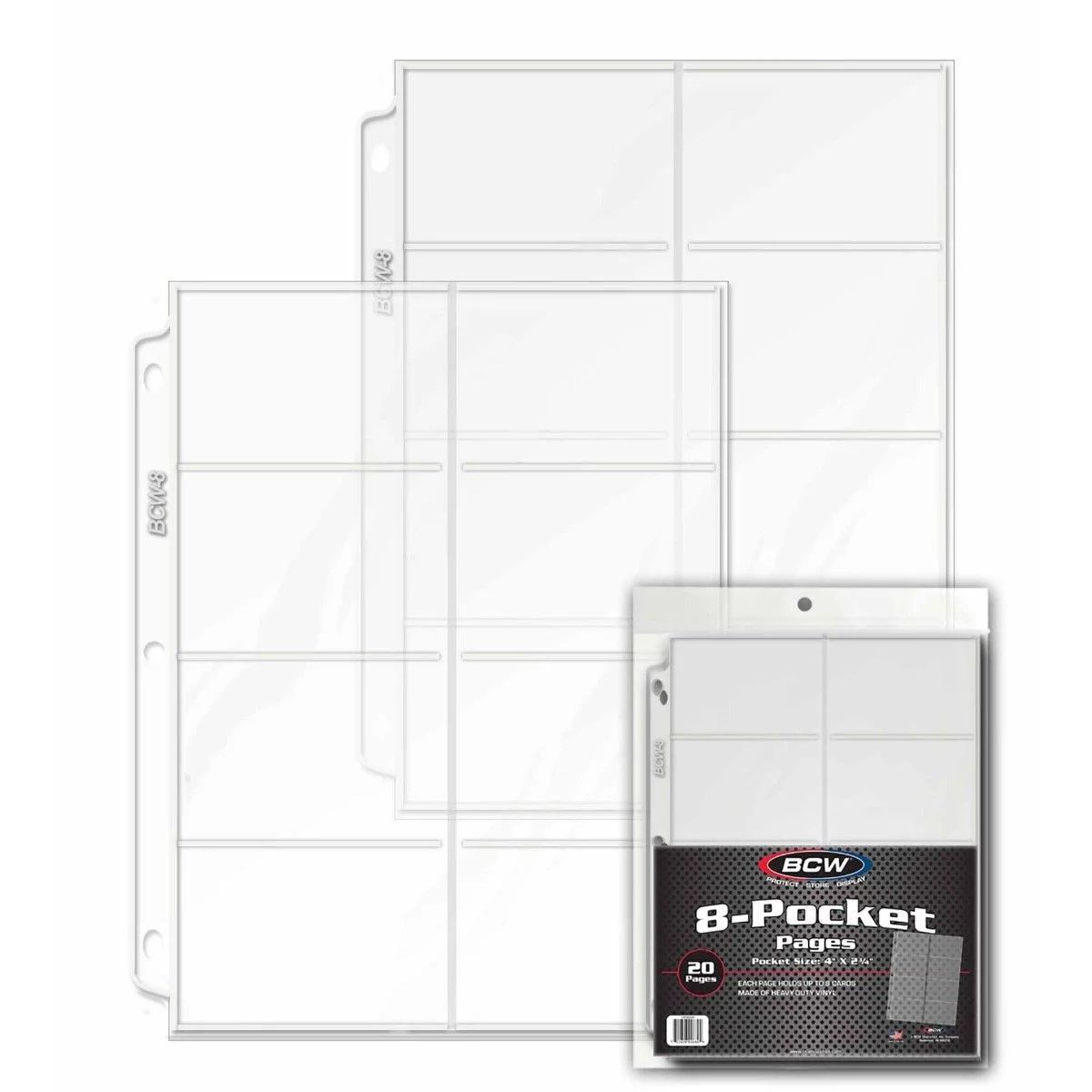 BCW 8-Pocket Pages [2.625x4] 100ct.