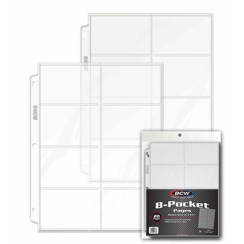 BCW 8-Pocket Pages [2.625x4] 100ct.