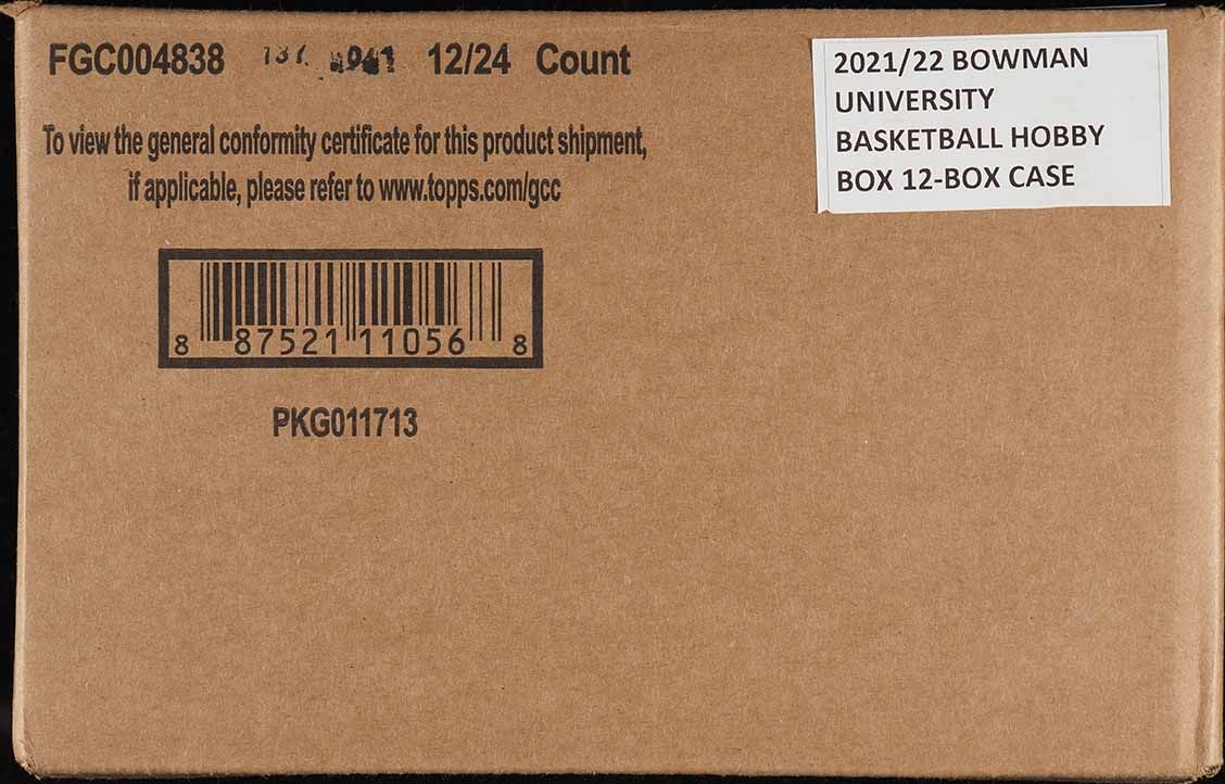 2021-22 Bowman University Basketball Hobby 12-Box Case [Topps Direct]