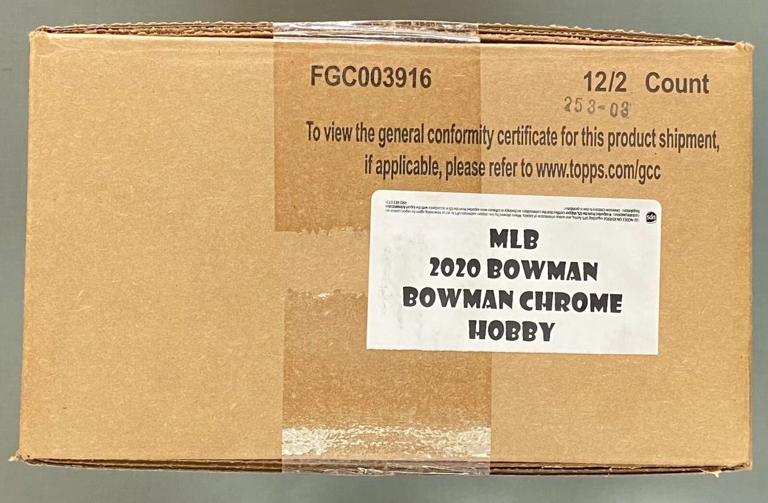 2020 Bowman Chrome Baseball Hobby 12-Box Case