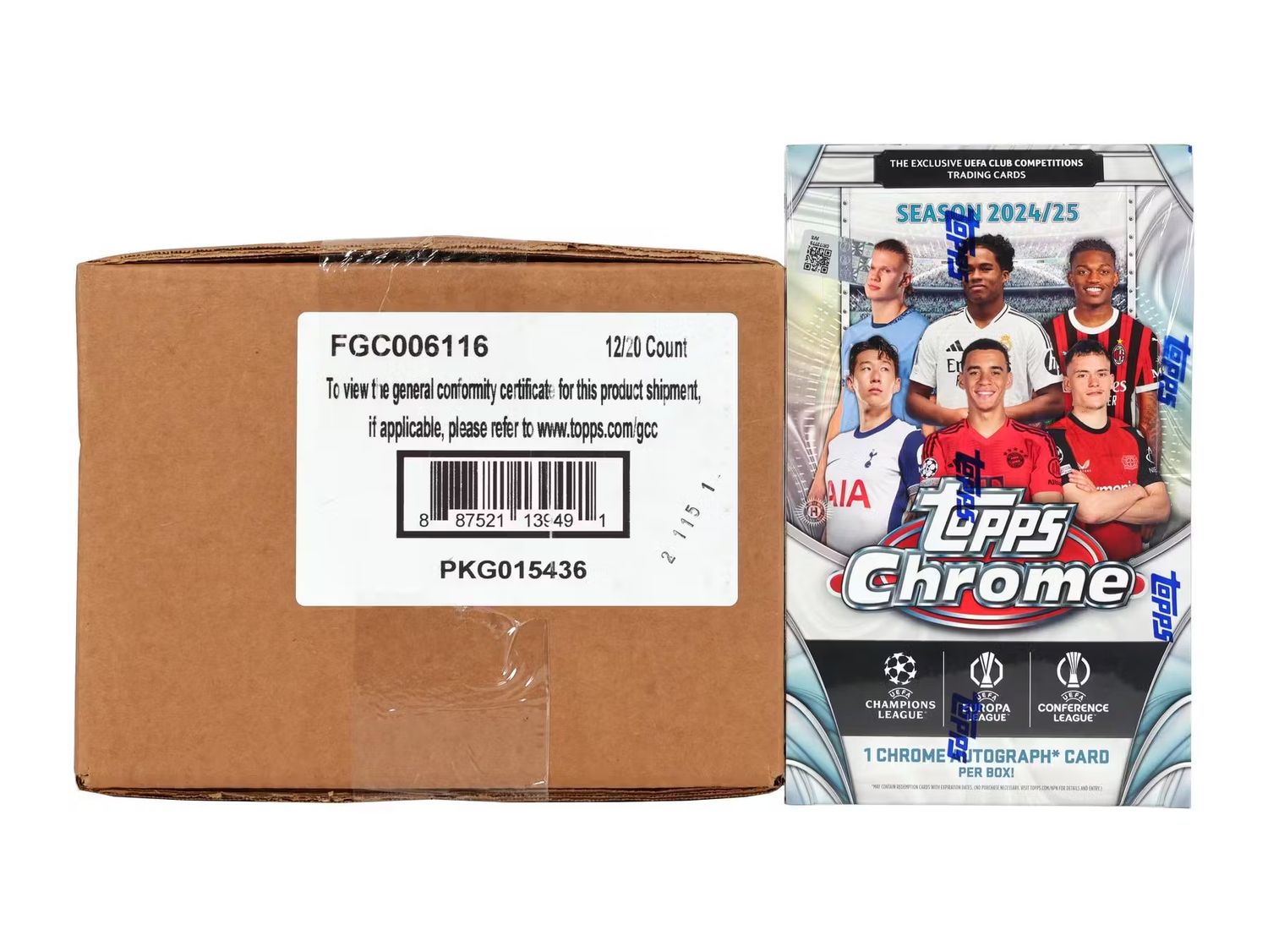 2024-25 Topps Chrome UEFA Club Competitions Soccer Hobby 12-Box Case