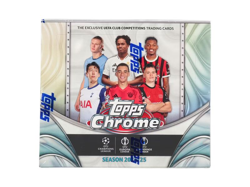 2024-25 Topps Chrome UEFA Club Competitions Soccer Hobby Jumbo Box