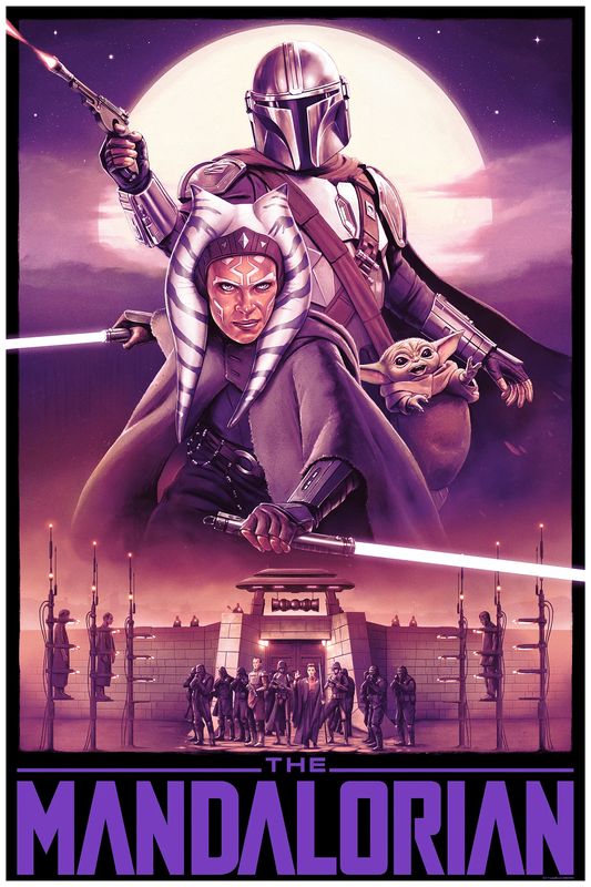 Star Wars The Mandalorian Pablo Olivera &quot;New Adventure&quot; Framed Artwork /100