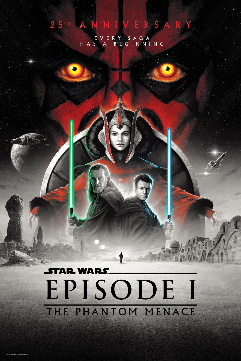 Star Wars Matt Ferguson &quot;The Phantom Menace—25th Anniversary Variant&quot; Artwork /425