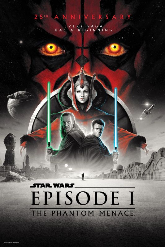 Star Wars Matt Ferguson &quot;The Phantom Menace—25th Anniversary Variant&quot; Artwork /425
