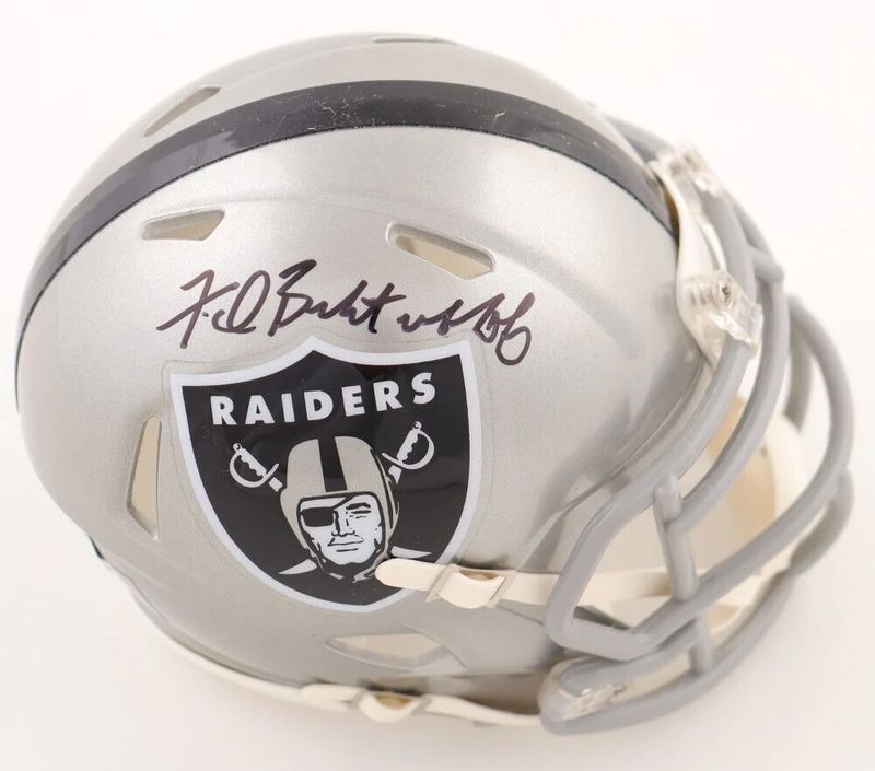 Fred Biletnikoff Oakland Raiders Signed Football Mini Helmet