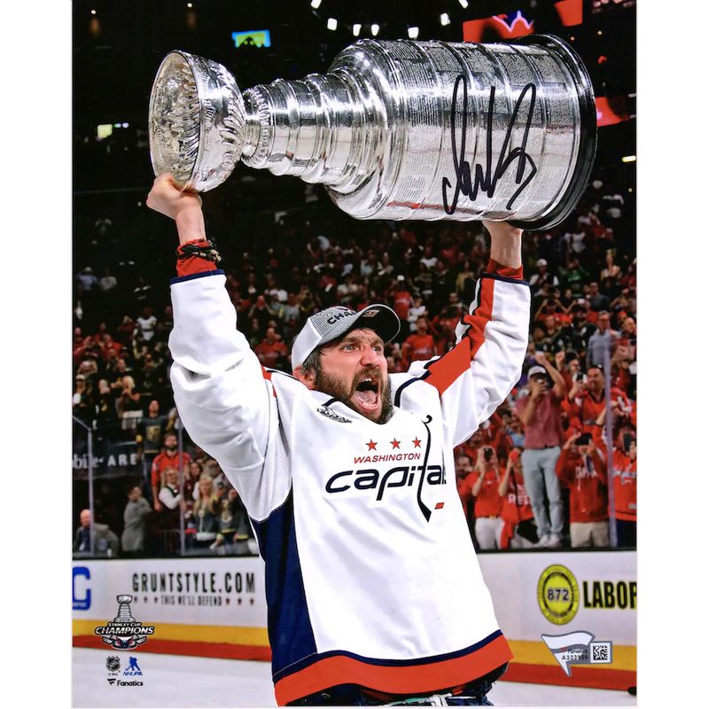 Alexander Ovechkin Washington Capitals Fanatics Authentic Autographed 8&quot; x 10&quot; 2018 Stanley Cup Champions Raising Cup Photograph