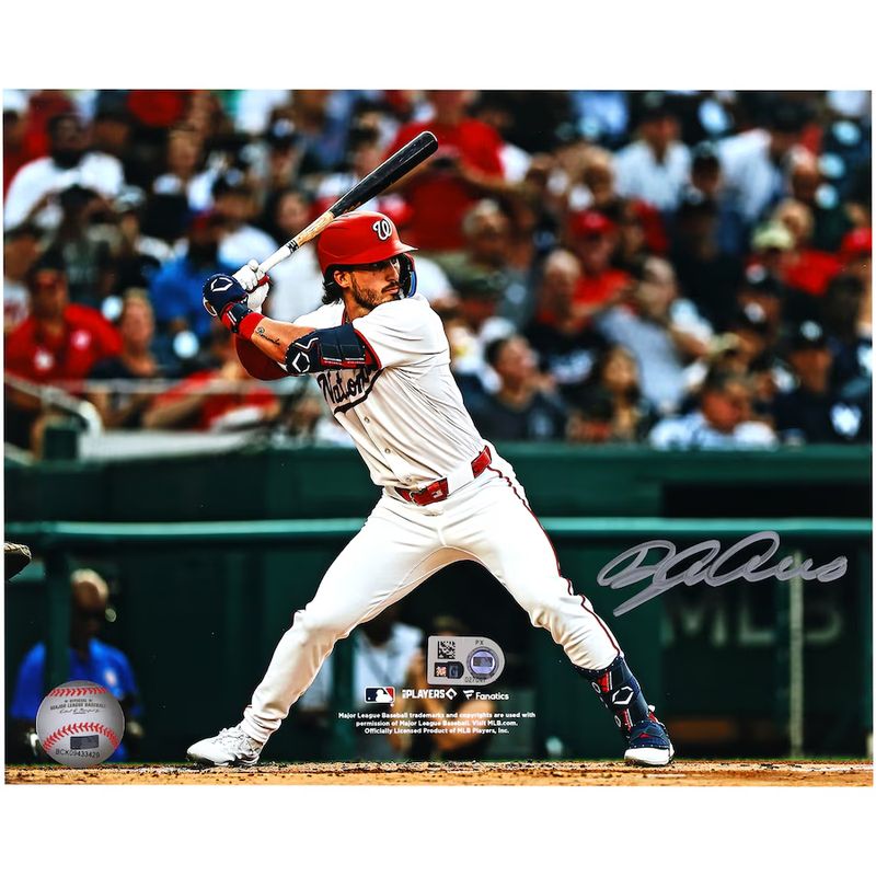 Dylan Crews Washington Nationals Autographed Fanatics Authentic 8&quot; x 10&quot; MLB Debut Hitting Photograph