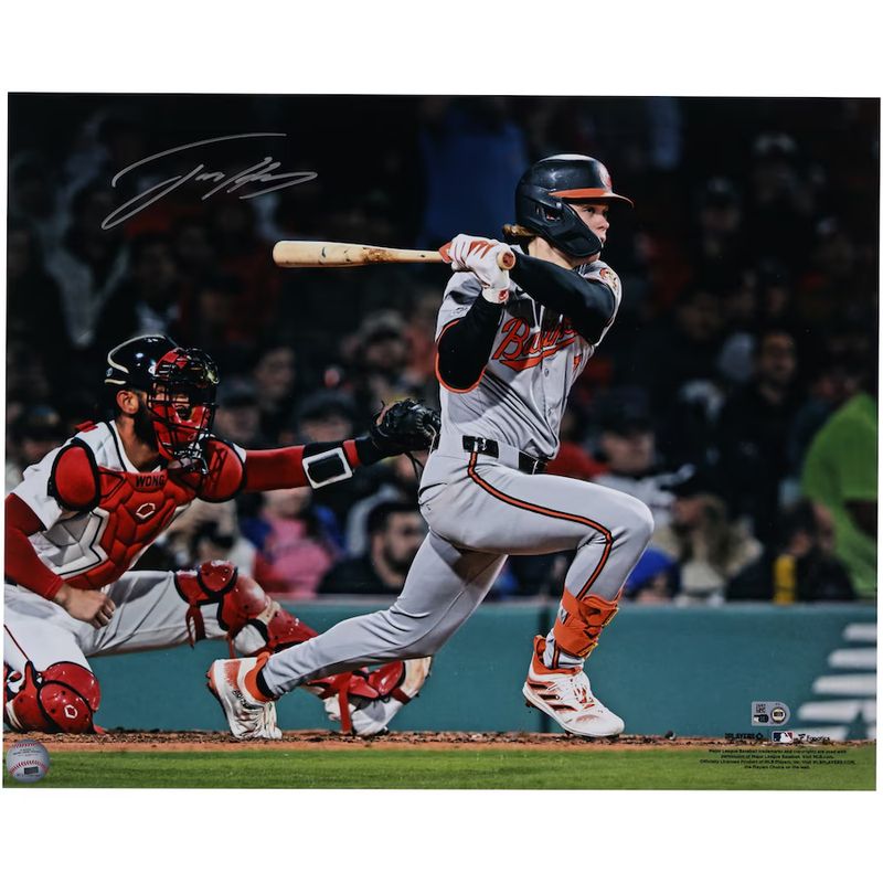 Jackson Holliday Baltimore Orioles Autographed Fanatics Authentic 16&quot; x 20&quot; MLB Debut Photograph