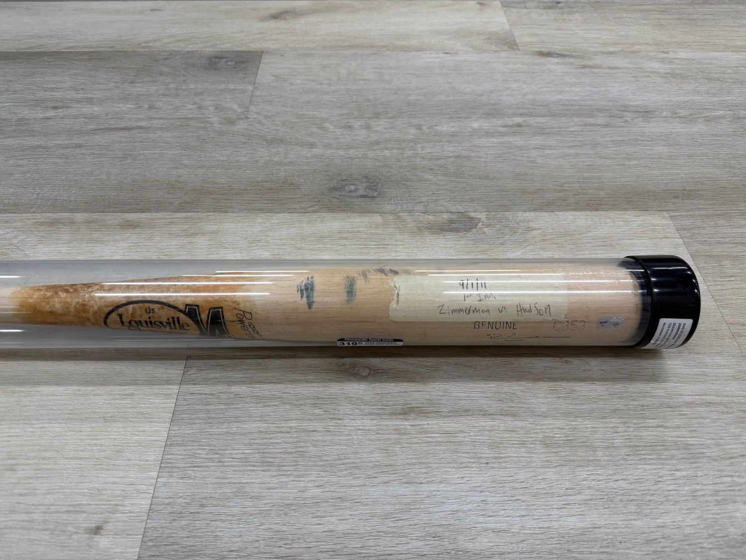 Ryan Zimmerman Signed Game Used Baseball Bat