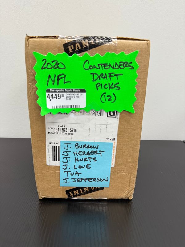 2020 Panini Contenders Draft Picks Football Hobby 12-Box Case