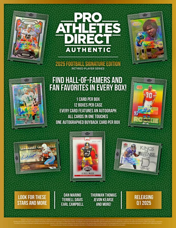 2025 Pulse Pro Athletes Direct Authentic Retired Signature Edition Football