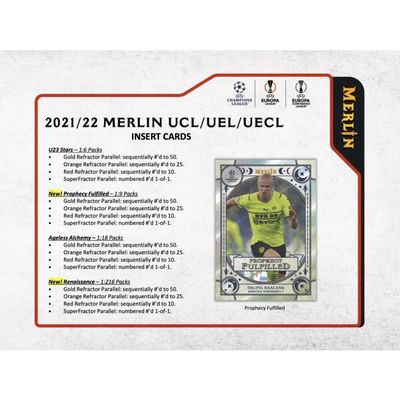 2021-22 Topps Chrome Merlin UEFA Champions League Soccer Hobby Box