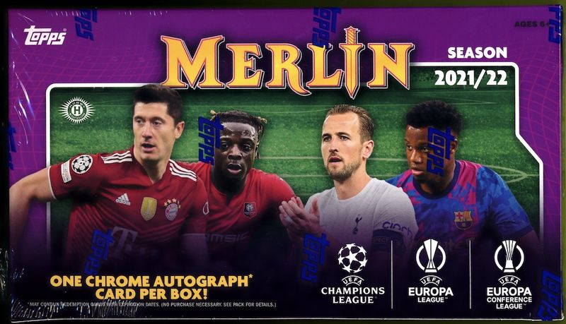 2021-22 Topps UEFA Club Competitions Merlin Chrome Soccer Hobby Box
